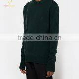 Men Pure Cashmere Green Knitted Jumpers Crew Neck Emboridery Sweaters thumbnail-2