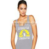 Fashion 100% Cotton Custom Screen Printed New Design Burnout Tank Top thumbnail-2