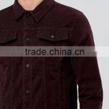 New Design Wine Shirt Style Men Plain Lapel Causal Jacket for Young Men With Button and Pocket thumbnail-3