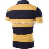 2016 Custom Factory Wholesale Striped Tee Shirt Men Short Sleeve Polo Turn-down Collar Man Shirt thumbnail-5