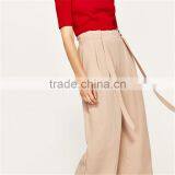 Custom Design Comfortable Slacks for Women With Pleated Elastic Waistband thumbnail-4