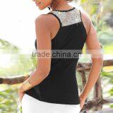 Polyester Crop Top Tank Top2016 New Arrive Women Different Size for Choice & Short Front Long Back Printed thumbnail-2