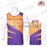 polyester customized latest basketball wear sleeveless t shirt uniform