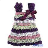 Purple Lavender Lime Green White Cap Sleeves Lace Ruffles Pettidress Party Dress 6M-5Y thumbnail-1