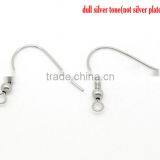 Silver Tone Earring Wire Hooks 21x23mm0 Pairs thumbnail-1