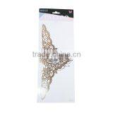 Paper Removable Waterproof Temporary Sternum Tattoo Sticker Body Art Golden Wing Pattern Rose Flower Temporary Belly Tattoos thumbnail-1