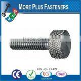 Made in Taiwan Metric Coarse Brass Round Head Metric Knob Black Oxide Stainless Steel Gibraltar Knurled Thumb Screw thumbnail-5