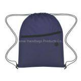 Deluxe Non Woven Drawstring Shoe Bag With Front Zipper thumbnail-1
