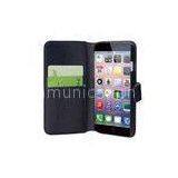 Shock Proof Leather Wallet Cell Phone Case Black Classical For Iphone 6 thumbnail-1