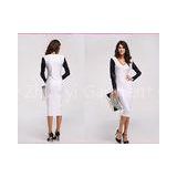 Custom Generous Fashion Women Midi Bodycon Dress Of Polyester / Cotton