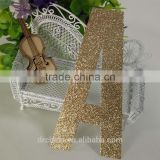 wholsale 1000pcs gold glitter paper number "A" Decor Festive Birthday Party New Year,Christmas ,Cake,Crafts