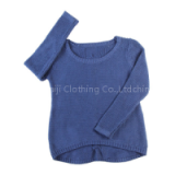 Cable Knit Sweater Women Petite's Casual Pullover Sweater Boatneck Reversestitch Knitwear thumbnail-1