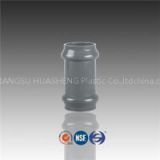 PVC Plastic Pipe Fitting For Irrigation Two Faucet Coupling With Rubber Ring