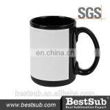 JS Coatings Sublimation Mugs 15oz Full Color Mug Black B15C