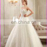 CE194 Luxury A-Line Crystal Beading Lace Real Sample Pictures Of Sexy Wedding Night Dresses Gown thumbnail-4