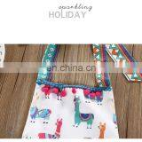 Cute Animal Pattern Gallus Romper Jumpsuit Factory Wholesale Price Boutique Girls Cotton Romper thumbnail-4