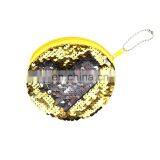 Cheap Reversable Kids Purse Baby Girl Sequin Kids Change Purse With Zipper Baby Girl Wallet Heart Shape Purse Frame thumbnail-6