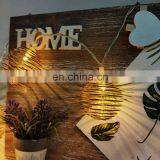 Gold Metal Wire Lantern LED String Lights Battery Operated For Home Party Holiday Decoration