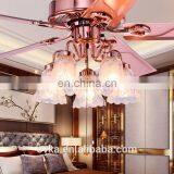 European-style Living Room Bedroom Wholesale Brand Kiba Fan Lights Restaurant Hotel Decoration Iron Leaf Ceiling Fan Lights thumbnail-3