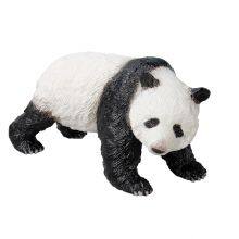 Cotton Filled Male Giant Panda Figurine China Panda Jungle Animal Model Toy Wholesale Natural Black Panda Bear Action Figurines