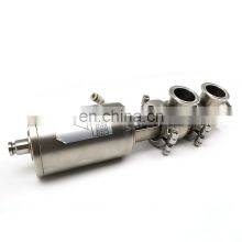 Food Grade Stainless Steel Sanitary Sansun Pneumatic Manual Reversing Divert Valve With Weld Ends thumbnail-2