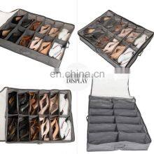 Wholesale PVC Breathable Under Bed Shoe Storage Box Closet Storage Solution With Clear Window Fits Total 12 Pairs thumbnail-2