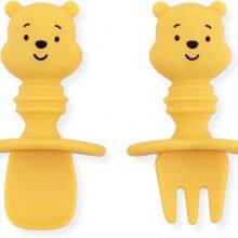 Silica Gel Baby Spork Cutlery Set, Training Kit, Guided Weaning for Infants Over 6 Months Old thumbnail-2