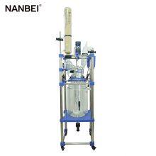 Laboratory Double Layer Jacketed Glass Chemical Reactor 30L thumbnail-2