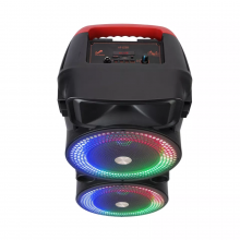 Fashion Double 8 Inch Horn Portable LED Light Rock Speaker Wireless Blue Tooth RGB BT Speaker thumbnail-4