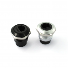 Round Type Zinc Alloy RJ45 Ethernet Panel Mount Waterproof Cat6 Sockets Connector With Dust Cap thumbnail-3