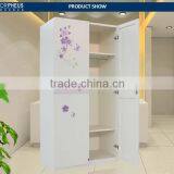 Bedroom Furniture Set Double Door Metal Wardrobe 2 Shelves KD White American Flexible Wardrobe thumbnail-2