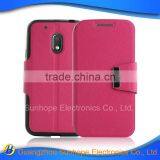 Tpu pu Leather Flip Cell Phone Case for MOTOROLA G4 Play Mobile Phone Case