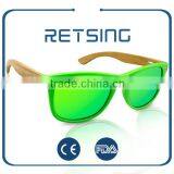 Yellow Revo Color Handmade Custom Wood Sunglasses thumbnail-3