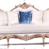 High-end Royal Style White Fabric Sofa Set Antique Hand Carved Sectional Sofa thumbnail-2