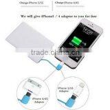 Credit Card Power Bank With Slim Size 1500mah With Built in Cable