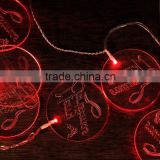 Xmas 10LED Circle Plate with Merry Christmas Light Chain
