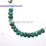 Chrysocolla Hand Made 10*14 mm Faceted Oval Shape, 6" Strand Length 100% Natural Gemstones