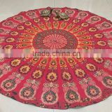 Indian Cotton Round Mandala Beach Throw Roundie Yoga Mat Mandala Tapestry Round Table Cover
