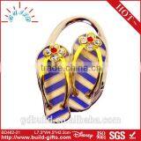 Diamante Metal Portable Hook Portable Bag Hook With Flower thumbnail-3