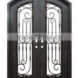 Decorative Eyebrow Top Double Iron Metal Door thumbnail-1
