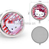 Winho Red Corals Design Pocket Mirror With Crystal Cover thumbnail-3