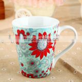 11oz Ceramic blue and white china mug