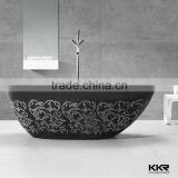 Australia Hot Acrylic Solid Surface Small Black Bathtub thumbnail-1