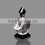 2016 fancy crystal diamond shaped perfume empty glass bottle with cap wholesale