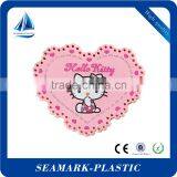 2016 Eco-friendly Custom Design Silicone Rubber Heart Shape Coaster Dringking Bar Mat