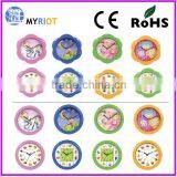 7 Inch Children Room Cute Plastic Wall Clocks / Cute Bells