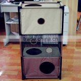 Portable Cuboid Shape Three Room Pet House thumbnail-2