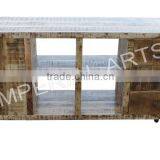 INDIAN MANGO WOOD SIDE BOARD WITH IRON LEGS, FOR DINING ROOM FURNTIURE