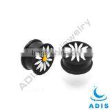 Flower Logo Plug Gauge Soft Silicone Ear Pieces