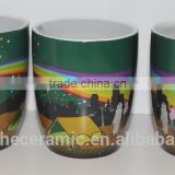 Customized 8 oz branded stoneware Magic mugs for Promotion